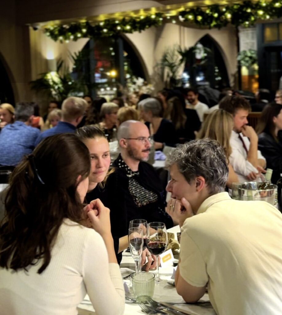Guests enjoying a festive evening in The Granary restaurant